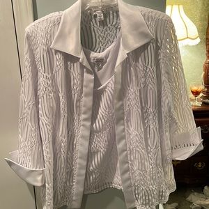 3/4 sleeve blouse with matching tank